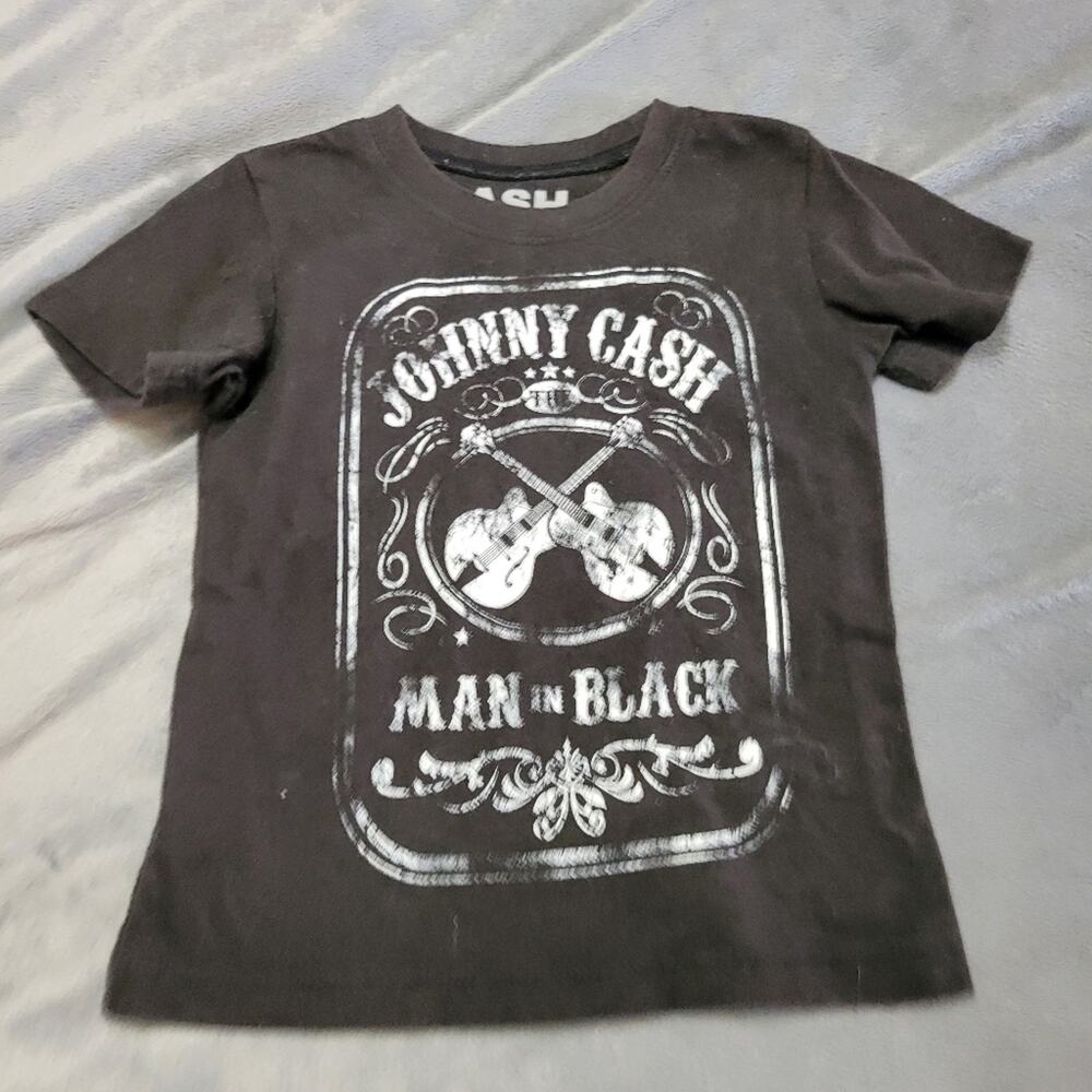 Cash Johnny Cash Man In Black Graphic Tee Boy 3t‎